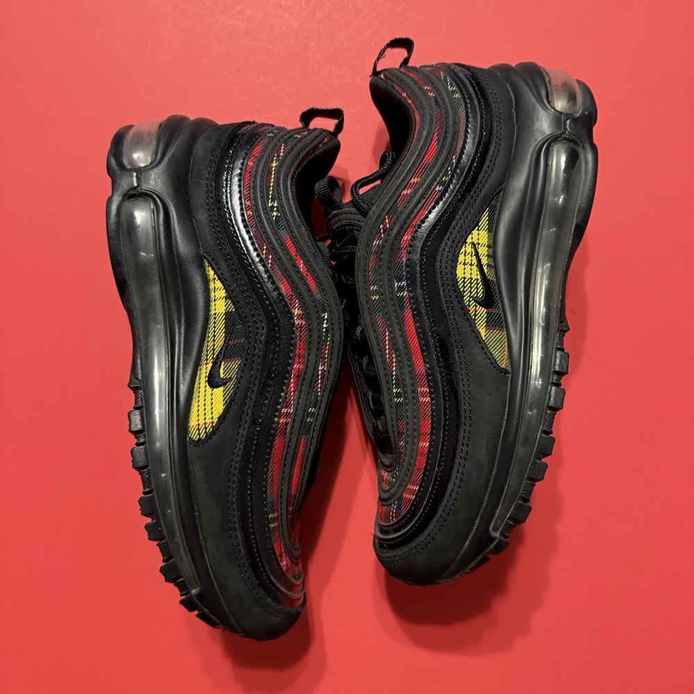 Nike Air Max 97 SE Tartan Shoes Sneakers 3M Reflective Plaid AV8220-001 Size 7 W